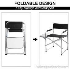 Costway Aluminum Folding Director's Chair with Side Table Camping Traveling